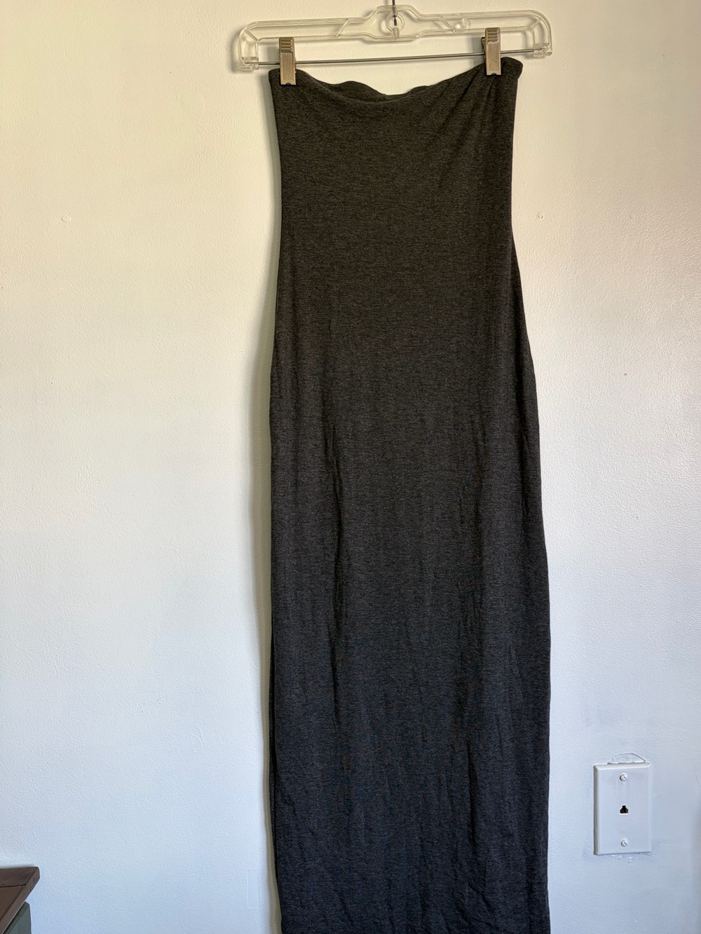 Urban Outfitters Strapless Maxi Dress in Charcoal